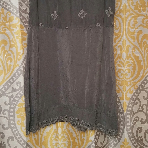 Johnny Was Grey Lace/Embroidery Dress, XS - Picture 9 of 12